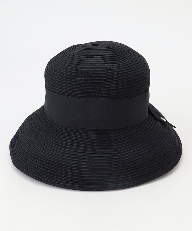 TOCCA 【UV90%以上カット・吸水速乾・抗菌防臭・洗える・サイズ調整可】POINT OF RIBBON BRAIDHAT 帽子 ブラック系