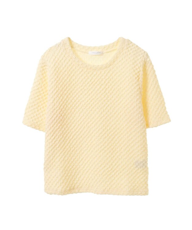 Green Parks ポコポコ５分袖プルオーバー Ecru