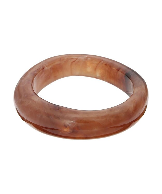 AMERICAN HOLIC ボリュームマーブルラウンドバングル Brown