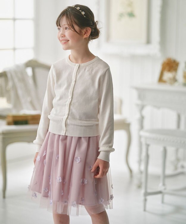 組曲 KIDS 【Fサイズ】フラワービジュー カチューシャ オフホワイト系