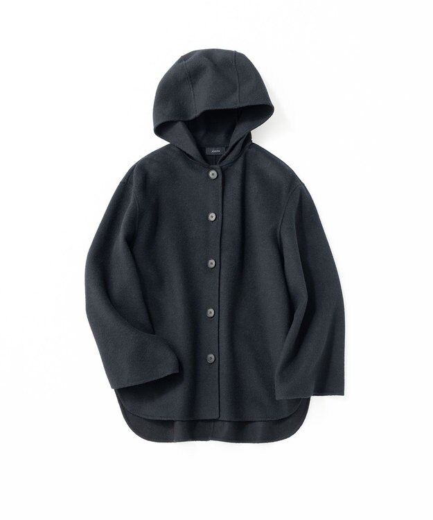 JOSEPH ウーループ　フーディーコート Black