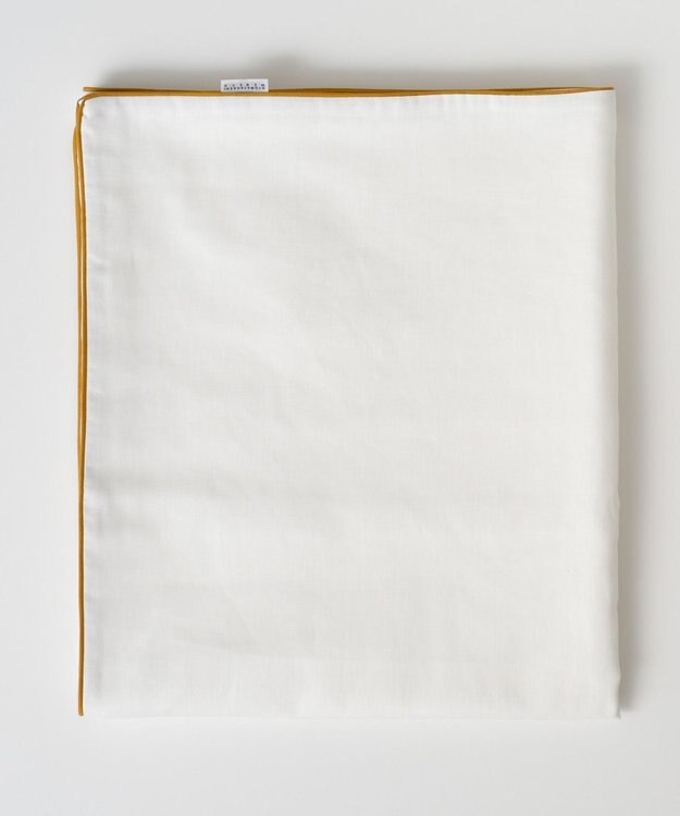 京和晒綿紗 ガーゼバスタオル　白5重合わせ マスタードバイアス