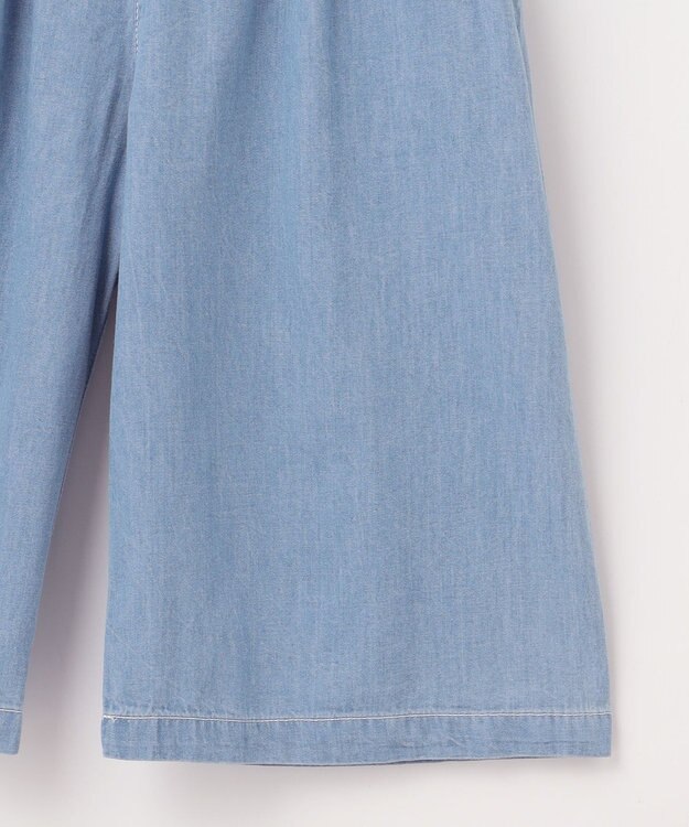 ANY KIDS シャンブレー ガウチョパンツ ブルー