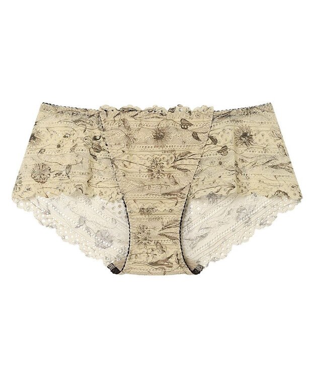 une nana cool レースショーツ MADE WITH LIBERTY FABRIC ベージュ×ブラック