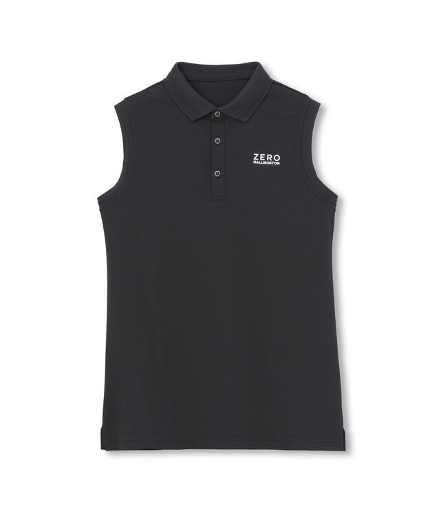 ZERO HALLIBURTON ZHG-W6b ノースリーブポロシャツ 82697 ZERO HALLIBURTON ゼロハリバートン レディースゴルフ トップス ブラック