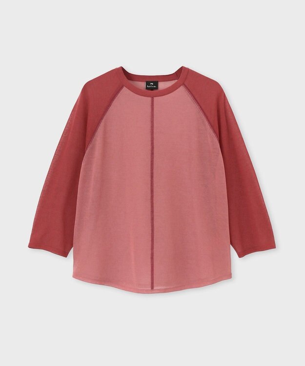 Paul Smith ラグラン シアー ニット ワインレッド