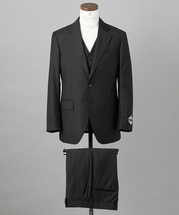 GOTAIRIKU シワになりにくい【御幸毛織/みゆきけおり】Superior160s  3ピーススーツ（グレー） グレー系