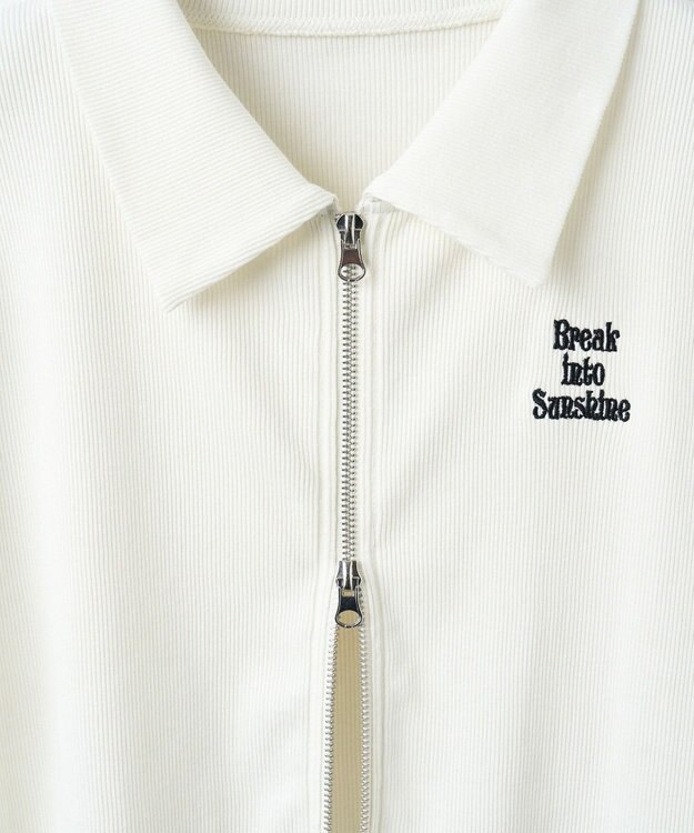 WEGO ダブルジップトップス ホワイト