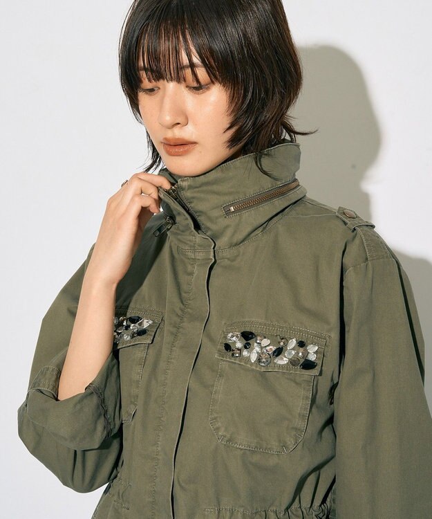 YECCA VECCA 【archive】ビジューミリタリージャケット Khaki