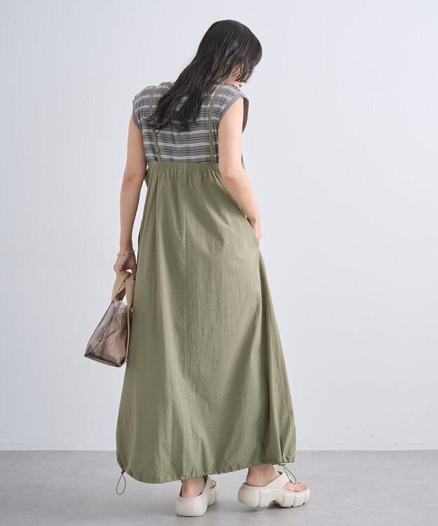 Green Parks 撥水加工キャミワンピース Khaki