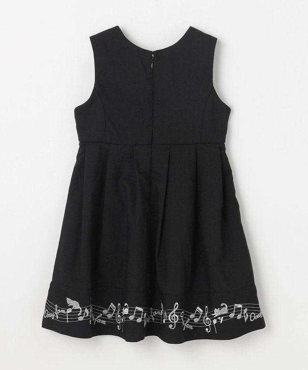 ANY KIDS モノトーン音符ジャンパースカート ブラック