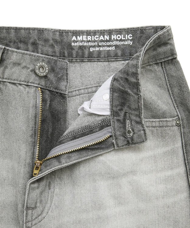 AMERICAN HOLIC カーブデニムパンツ Gray