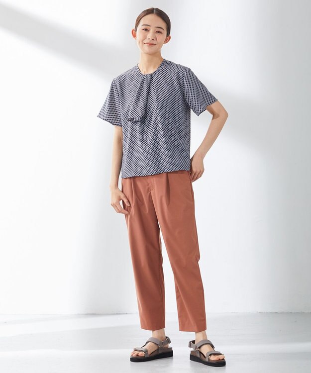 J.PRESS LADIES 【2WAY】幾何プリント ボウタイ カットソー ネイビー系5