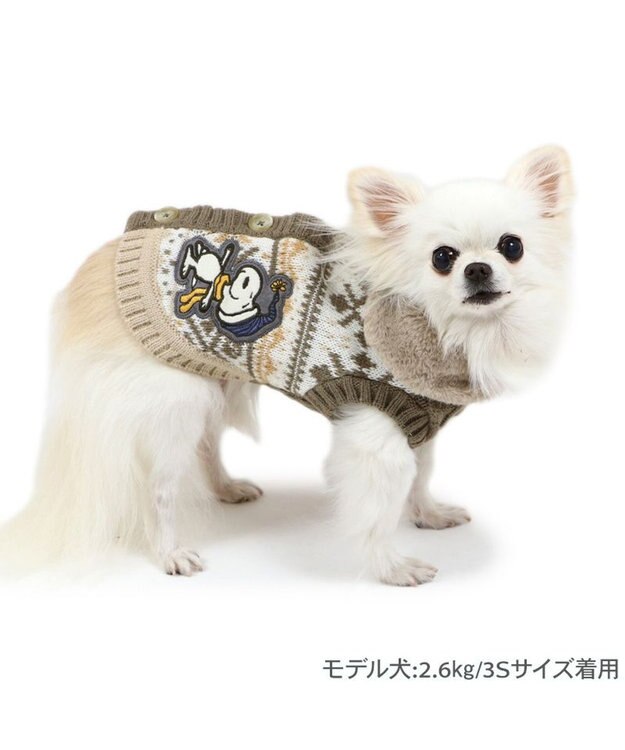 PET PARADISE スヌーピー スケート  ニット 《ホワイト》 小型犬 ホワイト