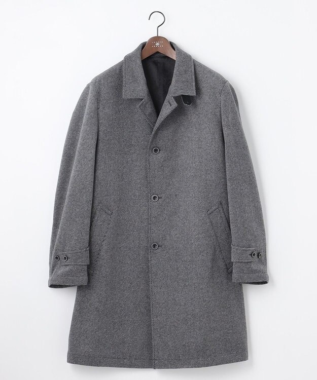 JOSEPH ABBOUD 【キングサイズ・JAPAN FABRIC】アンゴラミックスカルゼ コート グレー系