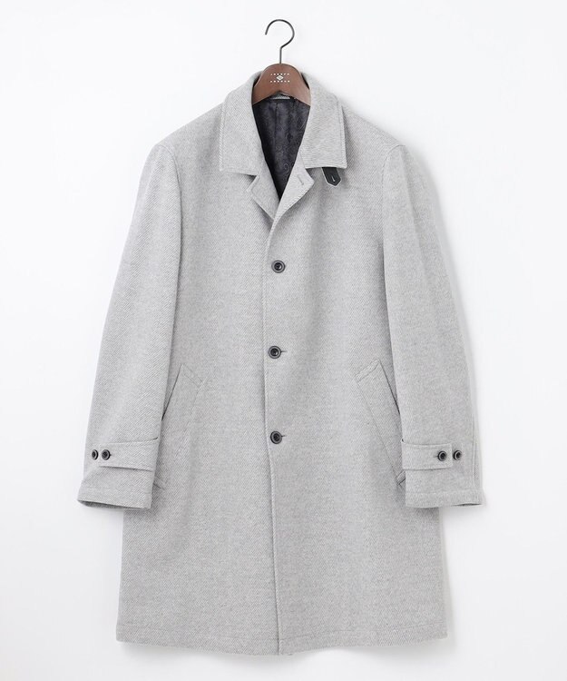 JOSEPH ABBOUD 【キングサイズ・JAPAN FABRIC】アンゴラミックスカルゼ コート ライトグレー系