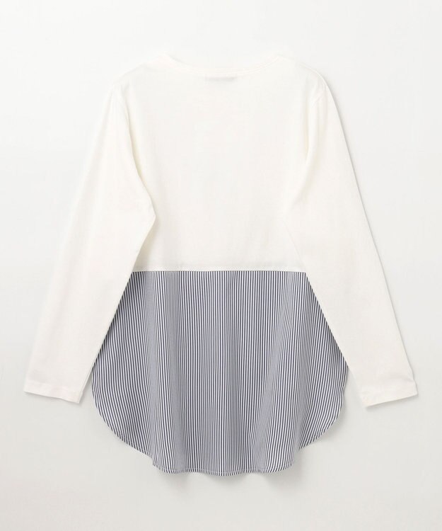 ANY シャツコンビテールＴシャツ ストライプ