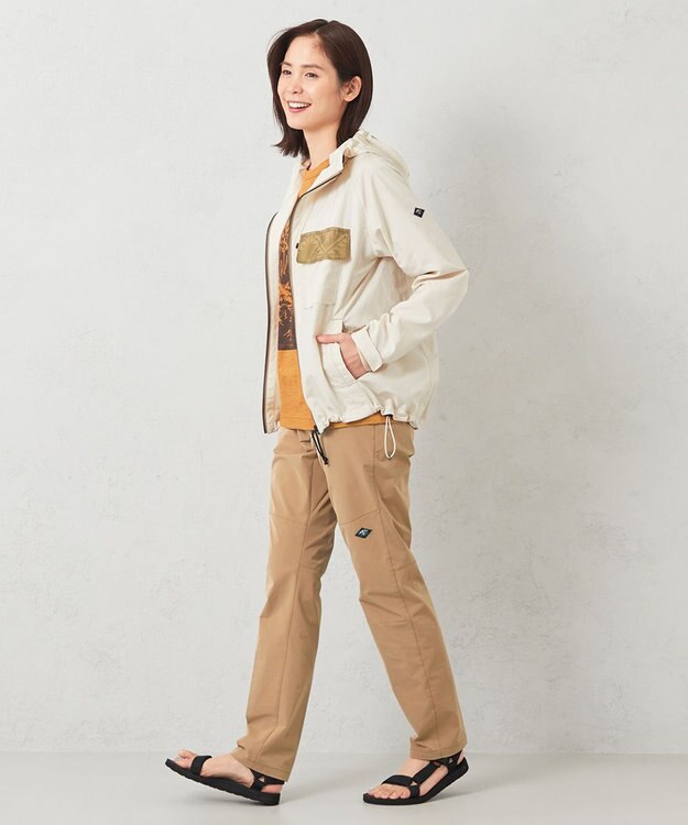 JOSEPH ABBOUD MOUNTAIN 【UNISEX】軽量/撥水 リップワッシャーコンビ マウンテンパーカー ホワイト系