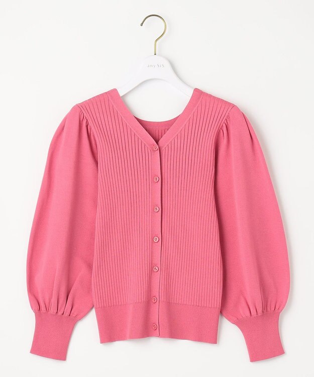 ANY SIS 【洗える】フラワーカラー2WAY ニット ローズピンク