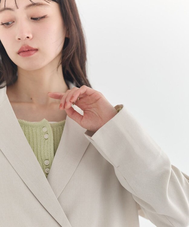 earth music&ecology 【予約】アソート金ボタンジャケット エクリュ