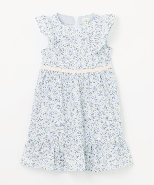 組曲 KIDS 【100㎝】サクラララ・ワンピース サックスブルー系5