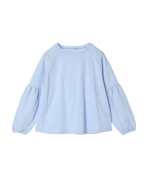 Green Parks 袖ポコポコドッキングカットプルオーバー Light Blue