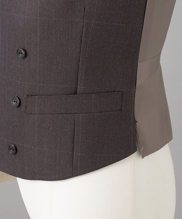 GOTAIRIKU 【ZEGNA/ゼニア】ISLANDFLEECE/アイランドフリース 3ピーススーツ（ブラウン×格子） ダークブラウン系4