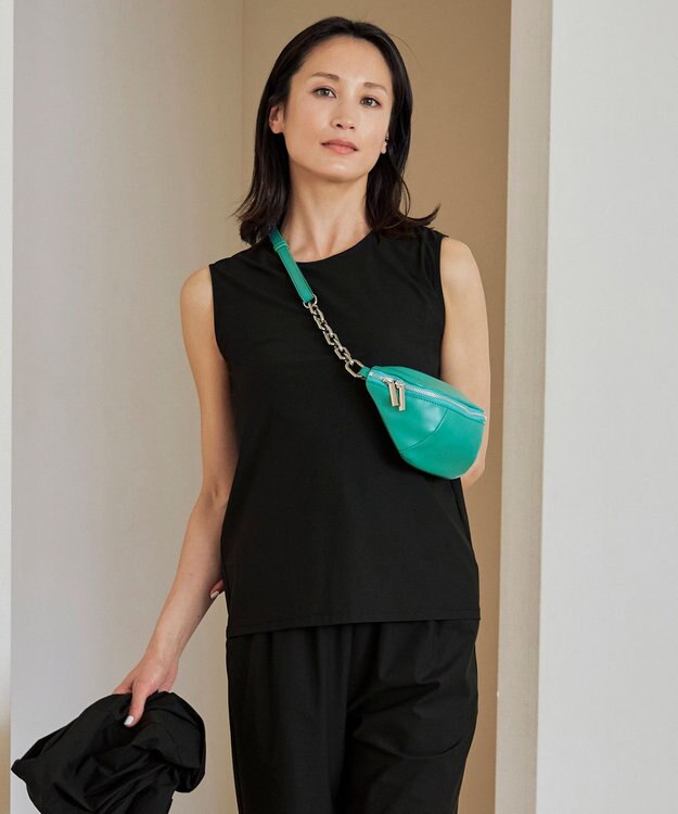 ICB 【接触冷感・UVカット・速乾・洗える】マットスキューバ タンクトップ型プルオーバー ブラック系