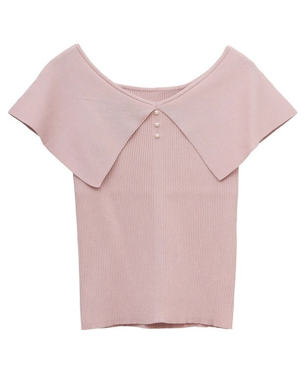 earth music&ecology ビッグカラーノースリニットトップス Pink