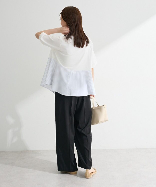 Green Parks 華やぎカットソー（アシメヘム） Off White