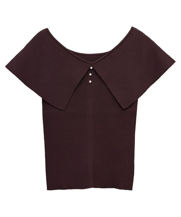 earth music&ecology ビッグカラーノースリニットトップス Brown