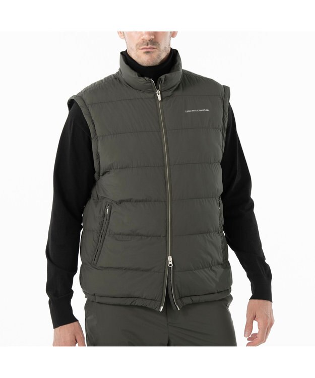 ZERO HALLIBURTON 【袖着脱可能】 2WAY中綿アウター ZHG-M5A2d 85111 カーキ