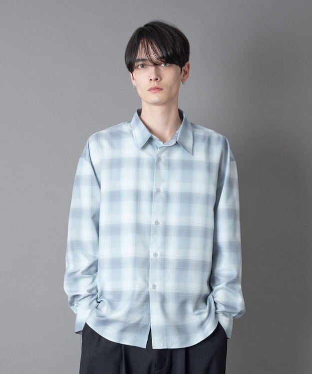 WEGO パターンルーズシャツ（LS） 柄2