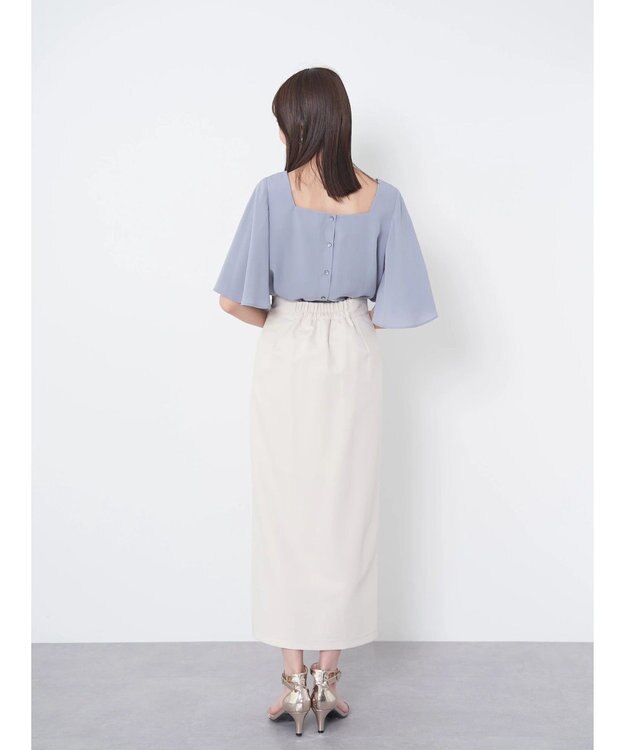 earth music&ecology マルチＷＡＹサス付タイトスカート Ivory