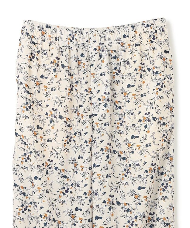 UNFILO MENS ボタニカルプリント イージーテーパードパンツ ベージュプリント