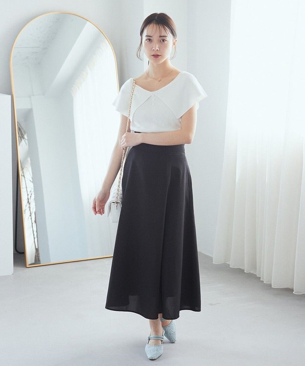 earth music&ecology ビッグカラーノースリニットトップス Ivory