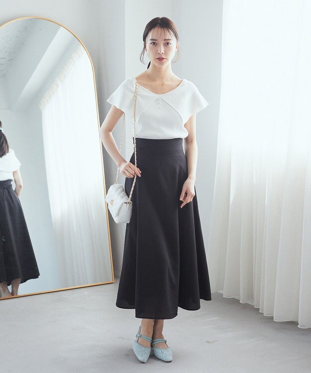 earth music&ecology ビッグカラーノースリニットトップス Ivory