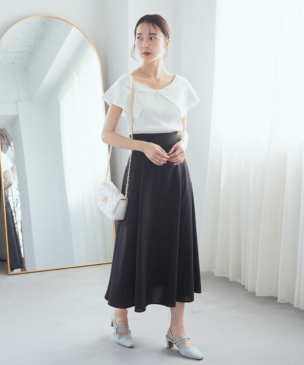 earth music&ecology ビッグカラーノースリニットトップス Ivory