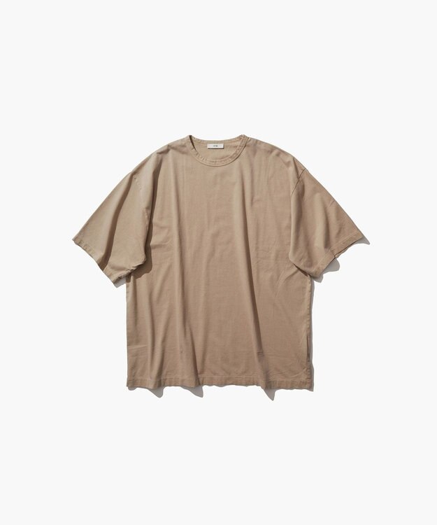 ATON NATURAL DYED NUBUCK | クルーネックTシャツ - UNISEX BEIGE