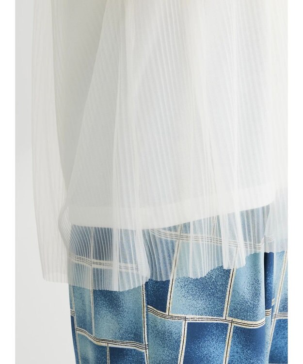 Green Parks プリーツチュールドッキングプルオーバー Off White