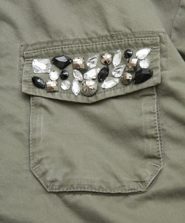 YECCA VECCA 【archive】ビジューミリタリージャケット Khaki