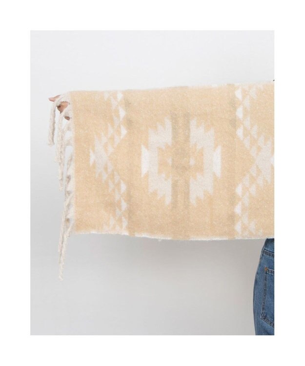 UNBILLION カシュネ cache nez / リサイクルポリオルテガ柄ジャカードストール ベージュ