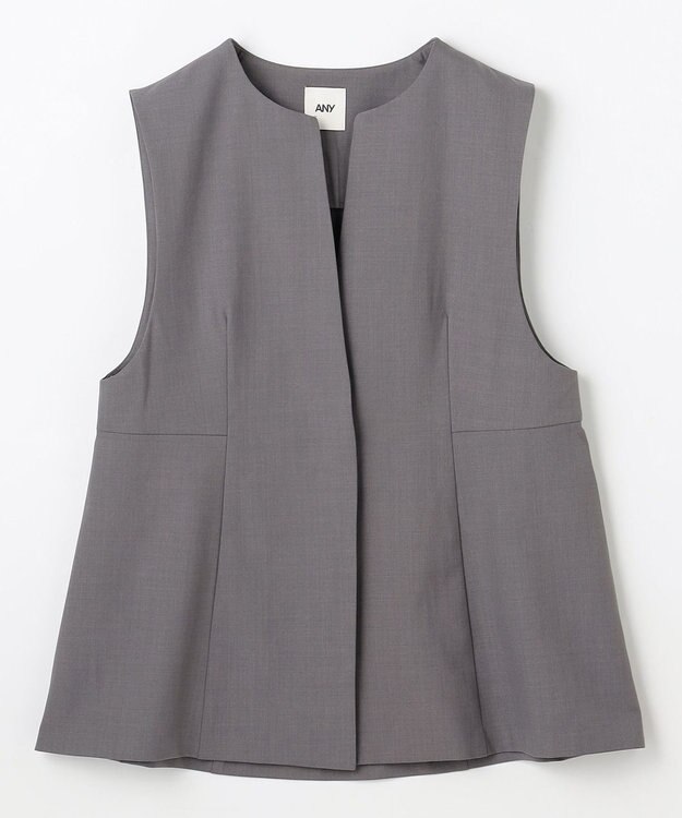 ANY L 【3SET】きちんと見え3点コーデセット（ブラウス＋ジレ＋パンツ） 杢グレー