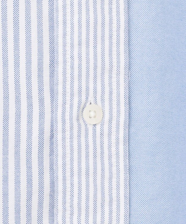 J.PRESS YORK STREET 【UNISEX】オックスフォード クレイジーパターン シャツ/バンドカラー ブルー系8