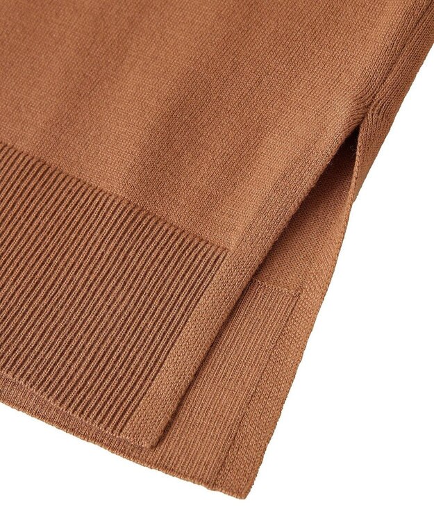 earth music&ecology レーヨンルーズＶネックカーディガン Camel