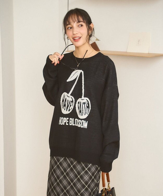 WEGO 【新色追加/ユニセックス着用ITEM/SMLサイズ展開】ジャガードグラフィックプルオーバー（LS） 柄7