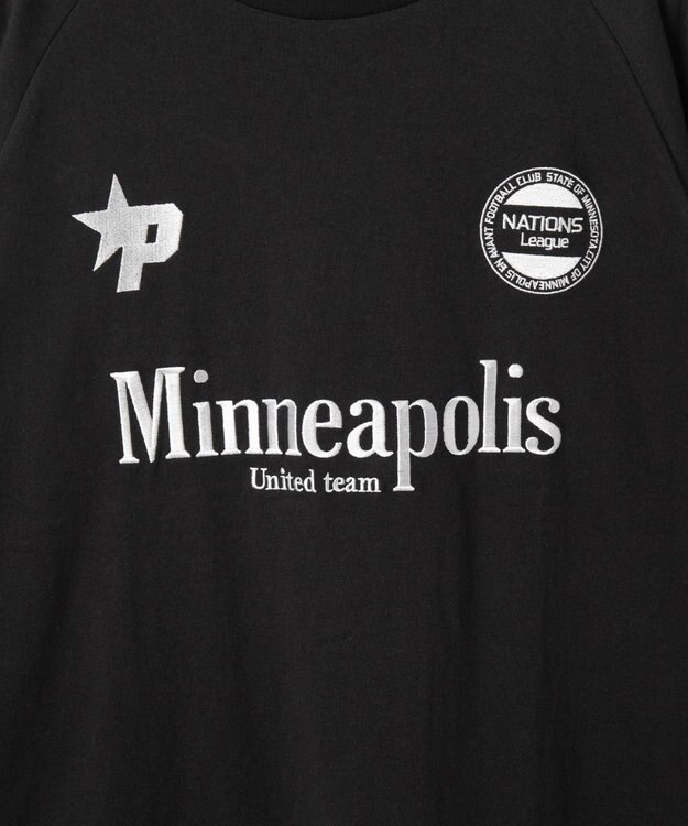 WEGO 【ユニセックス着用ITEM】ラインゲームロゴT（LS） ブラック