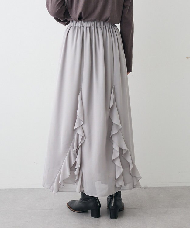 CRAFT STANDARD BOUTIQUE ラッフルロングスカート Gray