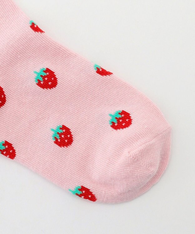 ANY KIDS いちご総柄ソックス ピンク
