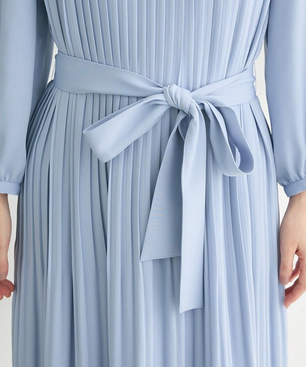 Green Parks ef-de プリーツワンピース Sax